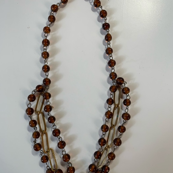 Necklace with Malachite, pearl and garnet pendant - Picture 2 of 7